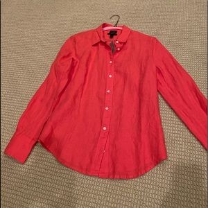 J. Crew linen perfect shirt size 4